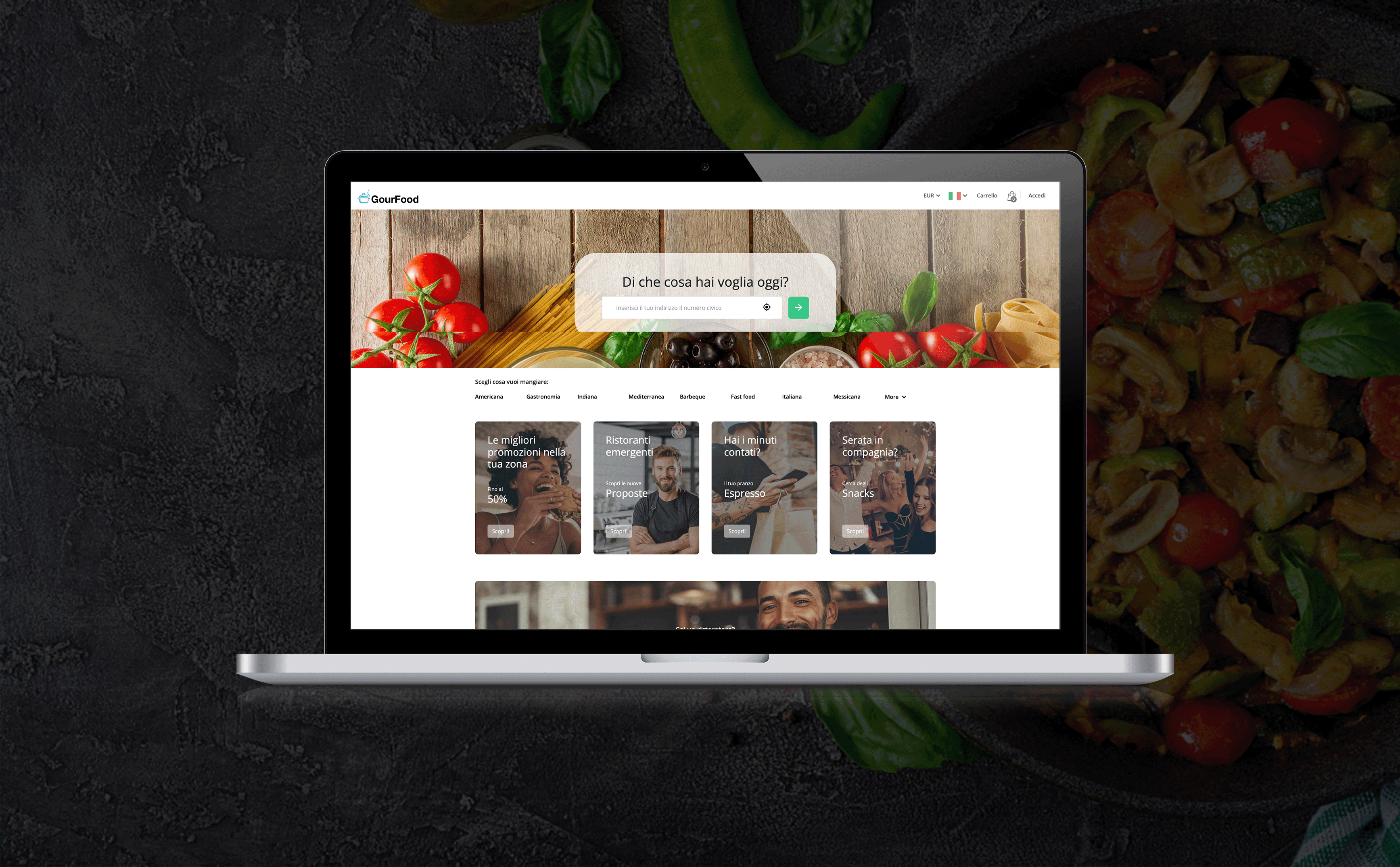Gourfood — App delivery per ristoranti
